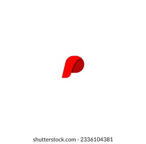 Elementos de la plantilla de diseño de iconos del logotipo de la letra P. Logo de la letra P en 3D colorida.