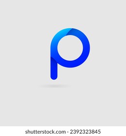 Letter P logo icon design template. Vector illustration