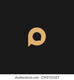 Logo-Design des Buchstaben P. Vektorsymbol von Vorlagenelementen,
