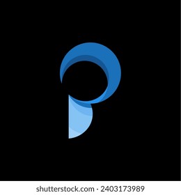 Letter P logo icon design template elements