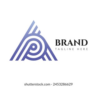 Elementos de Plantilla de diseño de logotipo de letra P. Se puede utilizar para logotipos de marca y de empresa.
