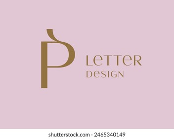 Letter P logo icon design. Classic style luxury monogram.