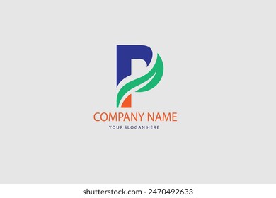 Elementos de Plantilla de diseño de logotipo de letra P