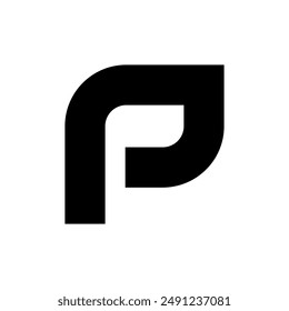 Letter P logo. Icon design. Template elements. Geometric abstract logos