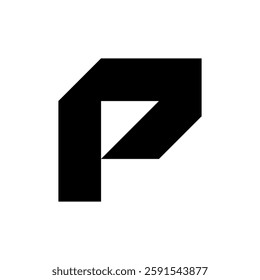 Letter P logo. Icon design. Template elements. Geometric abstract logos