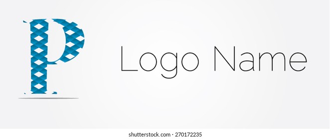 Letter P logo icon design template elements