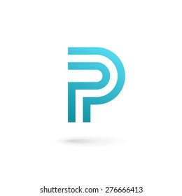 Letter P logo icon design template elements 