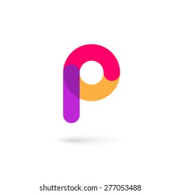 Letter P logo icon design template elements 