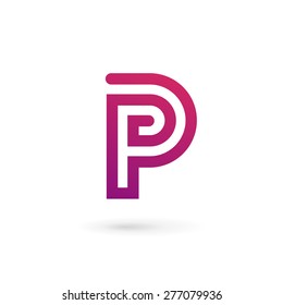 Letter P logo icon design template elements 