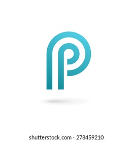 Letter P logo icon design template elements