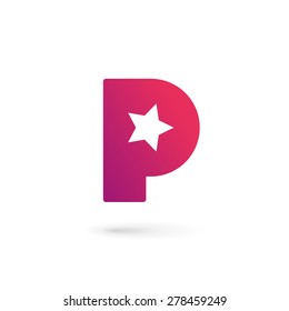 Letter P logo icon design template elements