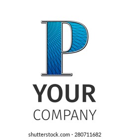 Letter P logo icon design template elements. Abstract guilloche Logo. Excellent vector illustration, EPS 10