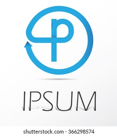 Letter P logo icon design template elements, abstract logo design.
