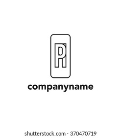 Letter P logo icon design template elements