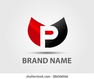 Letter P logo icon design template elements