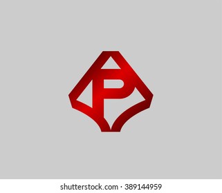 Letter P logo icon design template elements
