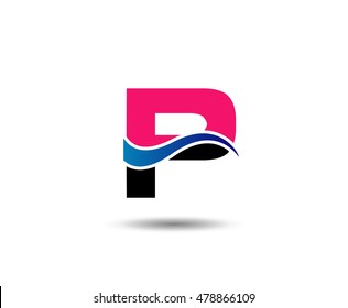 Letter p logo icon design template elements
