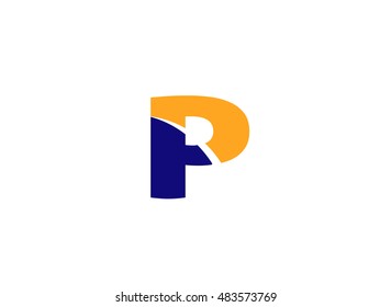 Letter p logo icon design template elements. Vector color sign
