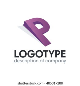 Letter P logo icon design template elements