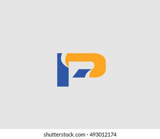 Letter p logo icon design template elements
