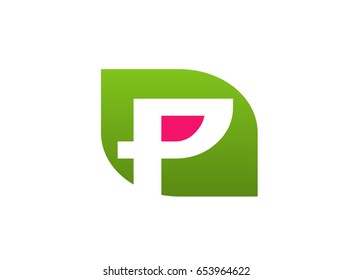 Letter P logo icon design template element 