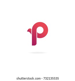 Letter P logo icon design template elements. Vector color sign.