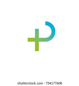 Letter P logo icon design template elements. Vector color sign.