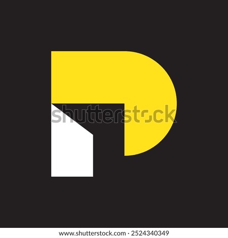Letter P logo. Icon design. Template elements. Geometric abstract logos