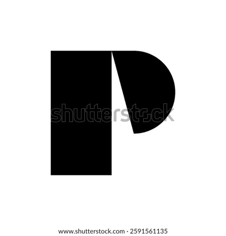 Letter P logo. Icon design. Template elements. Geometric abstract logos