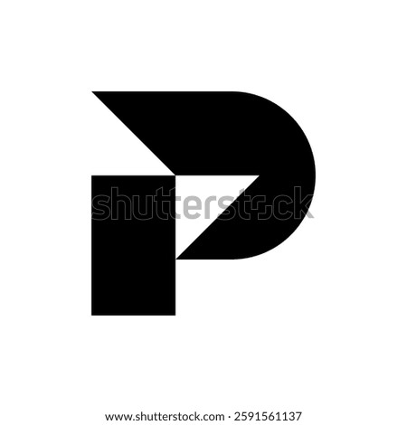 Letter P logo. Icon design. Template elements. Geometric abstract logos
