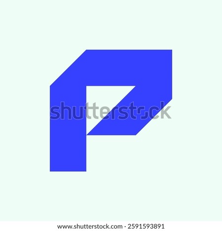 Letter P logo. Icon design. Template elements. Geometric abstract logos