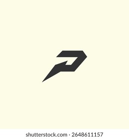 Letter P logo icon flat vector design
