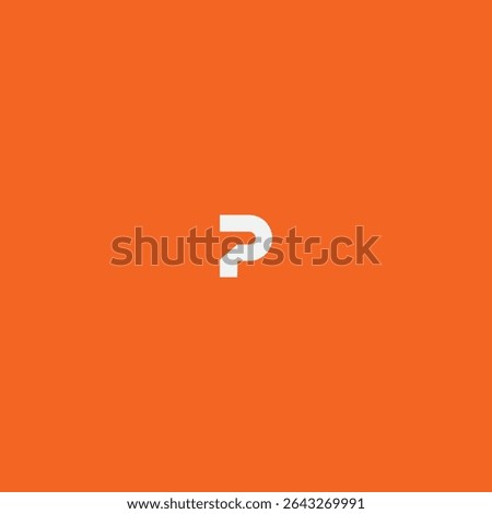 Letter P logo icon flat vector design
