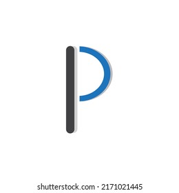 Letter p logo icon Free Vector