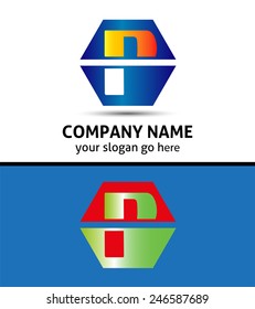 Letter P logo icon template design 