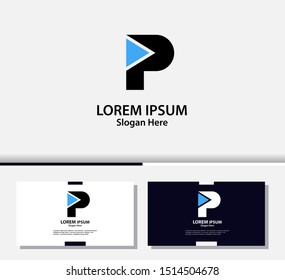 Letter P logo and icon, vector design template.EPS10