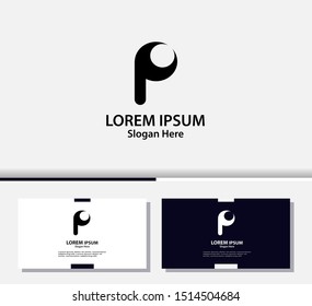 Letter P logo and icon, vector design template.EPS10
