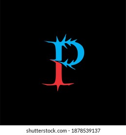 Letter P logo icon vector template for your business. Initial logo design, geometric logo. Creative Modern Monogram alphabet. Company Logo Idea with tagline space.