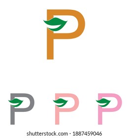 Letter P logo icon vector template for your business. Initial logo design, geometric logo. Creative Modern Monogram alphabet. Company Logo Idea with tagline space.