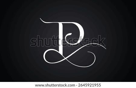 Letter p logo with infinity combination. Modern trendy initial luxury p letter logo design. Royal premium letter p logo design vector template.