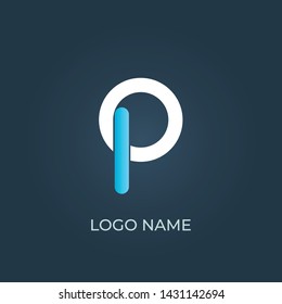 Letter "P" logo isolated. Alphabet vector