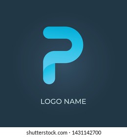 Letter "P" logo isolated. Alphabet vector