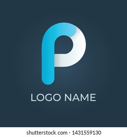 Letter "P" logo isolated. Alphabet vector