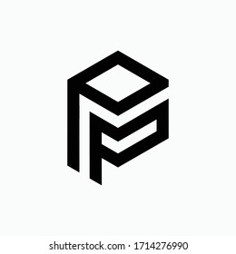 Letter P Logo Luxury design vector template Linear. Type Character Symbol Logotype