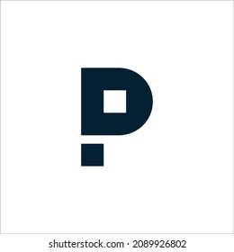 Letter P Logo Luxury design vector template Linear. Type Character Symbol Logotype