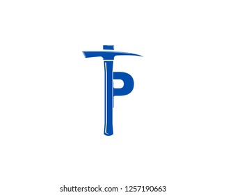 Letter P Logo Mining
