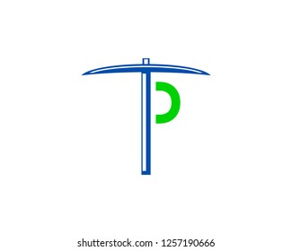 Letter P Logo Mining