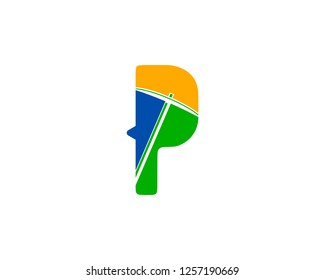Letter P Logo Mining