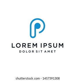 Letter P Logo Monogram Icon Vector Template