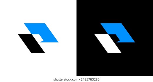 Letter P Logo Monogram Logotype Technologie futuristische Technologie modern